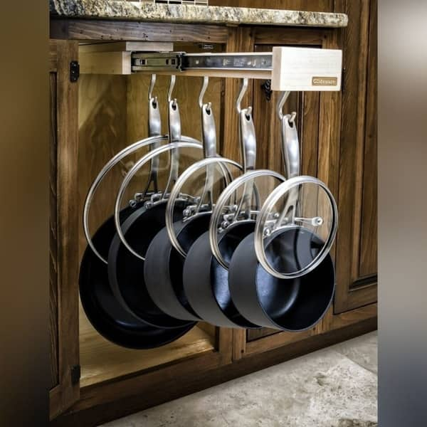 Shop Glideware Wood Pull Out Cabinet Organizer For Pots Pans And