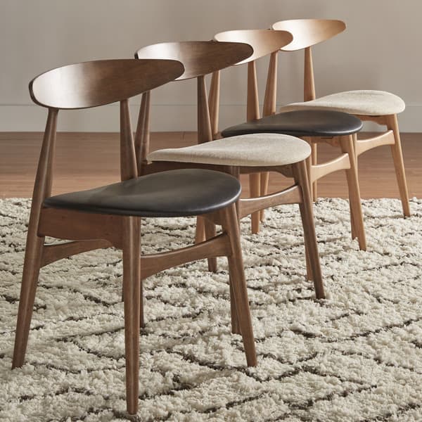 Mid Century Living Norwegian Danish Modern Tapered Dining Chairs Set Of 2 Overstock 11768968