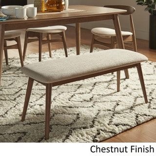 Danish Modern Tapered Upholstered Bench