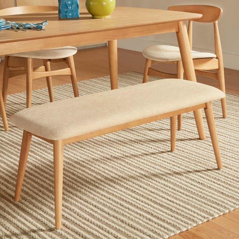 Norwegian Danish Modern Tapered Upholstered Dining Bench iNSPIRE Q Modern