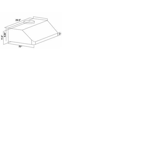 Cosmo 30inch Range Hood 900 CFM Ducted Under Stainless Steel