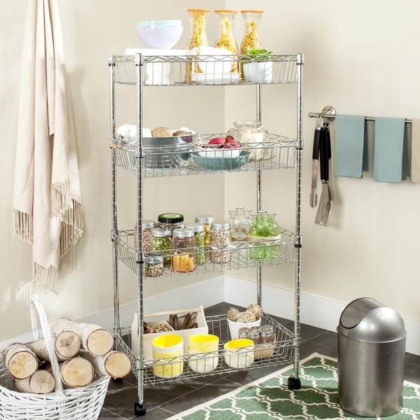 Safavieh Storage Collection Mario 4-Tier Basket Rack - 23.6" x 13.8" x 47.2"