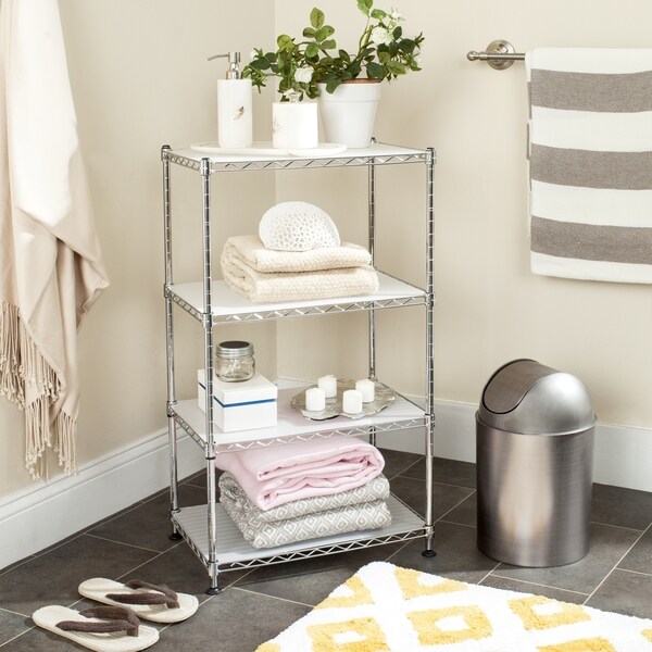 Safavieh Storage Collection Jules Adjustable Chrome Wire Mini Rack