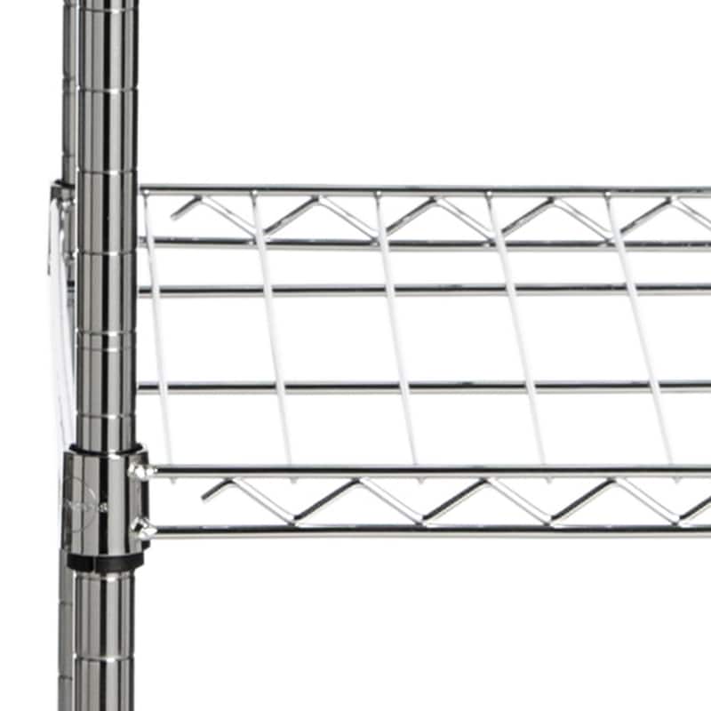 SAFAVIEH Storage Collection Betsy Chrome Wire Adjustable Garment Rack - 47.2" x 17.7" x 59.1"