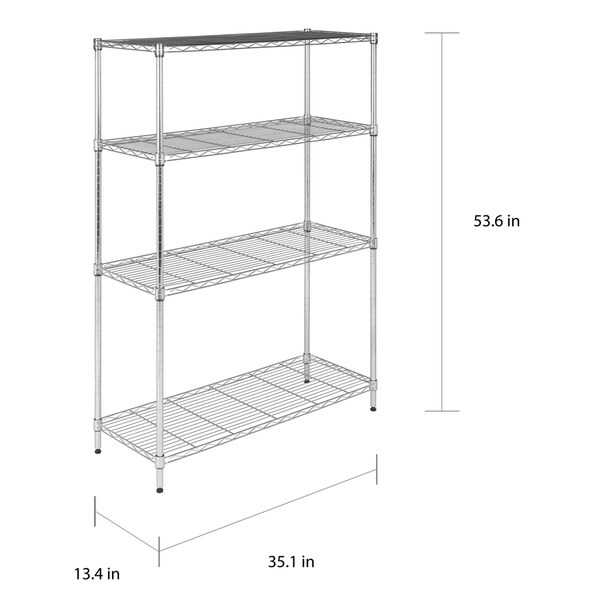 ClosetMaid White Wire Shelf Shelving Rack Adjustable Tier Steel Heavy Duty