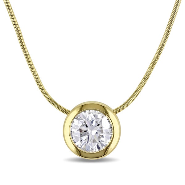 Shop Miadora Signature Collection 14k Yellow Gold 3/4ct TDW Bezel-set ...