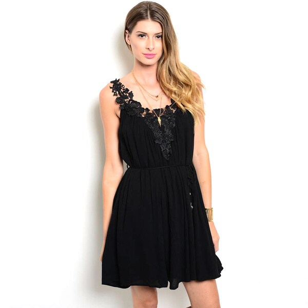 Shop the Trends Womens Junior Sleeveless Woven Dress   18683097