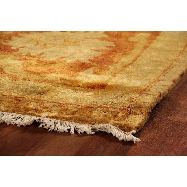 acohug＊ Oushak rug メダリオン　トルコラグ　86×58 Exquisite Rugs Anatolian Oushak Gold / Rust New Zealand Wool