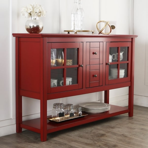 52 Tv Console Buffet Cabinet Antique Red X 16 35h 52 Tv Console Buffet Cabinet Antique Red X 16