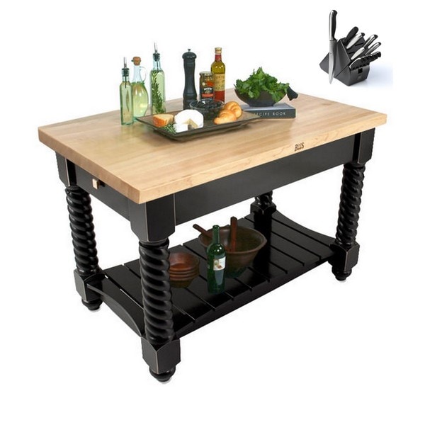 John Boos Tusi5432 Bk Tuscan Isle Block Table 54x32x36 John Boos Tusi5432 Bk Tuscan Isle Block Table 54x32x36 Bonus 13 Pc Henckels Knife Set Free Shipping Today 11770627