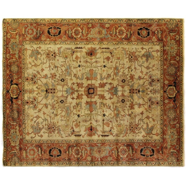 Exquisite Rugs Serapi Ivory Red New Zealand Wool Rug 10 X 14 Exquisite Rugs Serapi Ivory Red New Zealand Wool Rug 10 X27