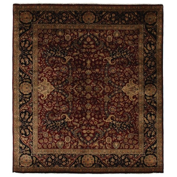 Shop Exquisite Rugs Super Kashan Maroon New Zealand Wool Rug (9' x 10