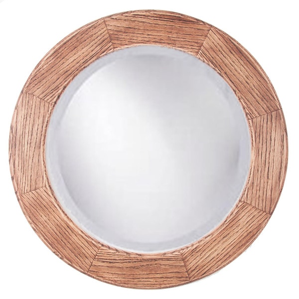 Adonai Red Mahogany Rustic Oak 26 Inch Round Mirror Brown Adonai Red Mahogany Rustic Oak 26 Inch Round Mirror Brown Cherry