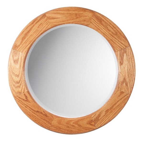 Adonai Natural Golden Oak Wood 26 Inch Round Mirror Free Adonai Natural Golden Oak Wood 26 Inch Round Mirror
