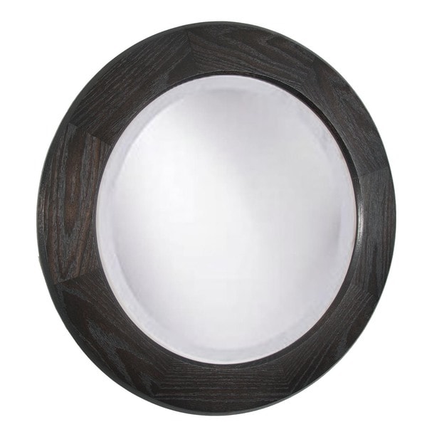 Adonai Ebony Oak 26 Inch Round Mirror Dark Free Adonai Ebony Oak 26 Inch Round Mirror Dark