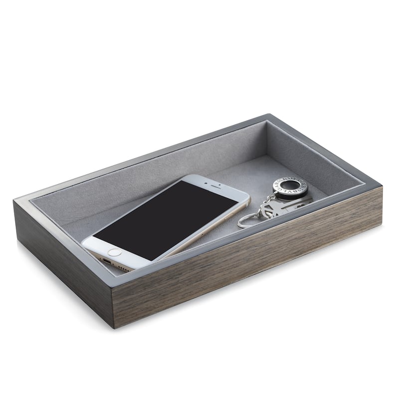 Erin High Lacquer Open Valet - Grey
