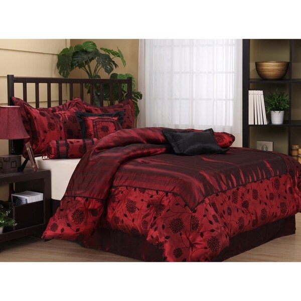 Nanshing Evangeline 7-piece Red Bedding Comforter Set