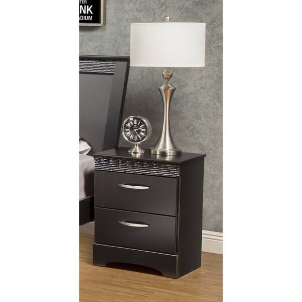 Sandberg Furniture Jolie 2drawer Black Nightstand Overstock 11771609