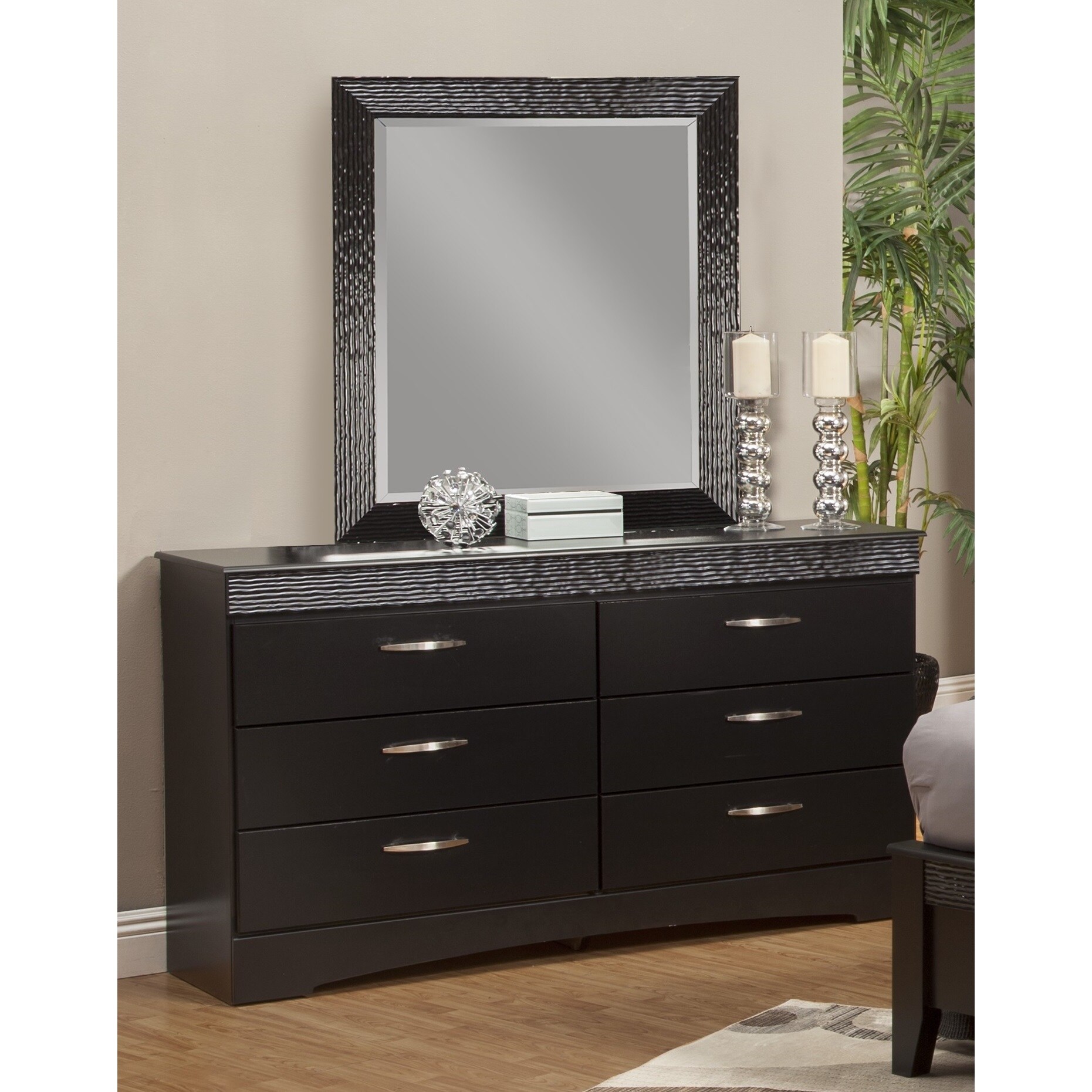 Sandberg Furniture Jolie 6 Drawer Dresser and Mirror - Bed Bath & Beyond -  11771646