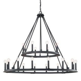 Pearson 24-light Black Iron Chandelier