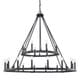 preview thumbnail 1 of 0, Pearson 24-light Black Iron Chandelier
