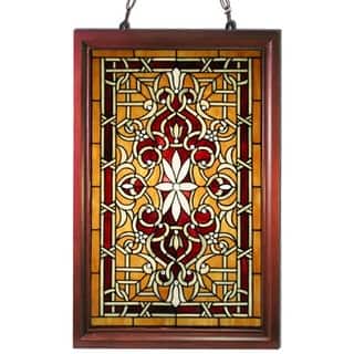 Stained Gl Panels Online At Our Best Window Tiffany Style Wood Frame Stained Gl Window Panel