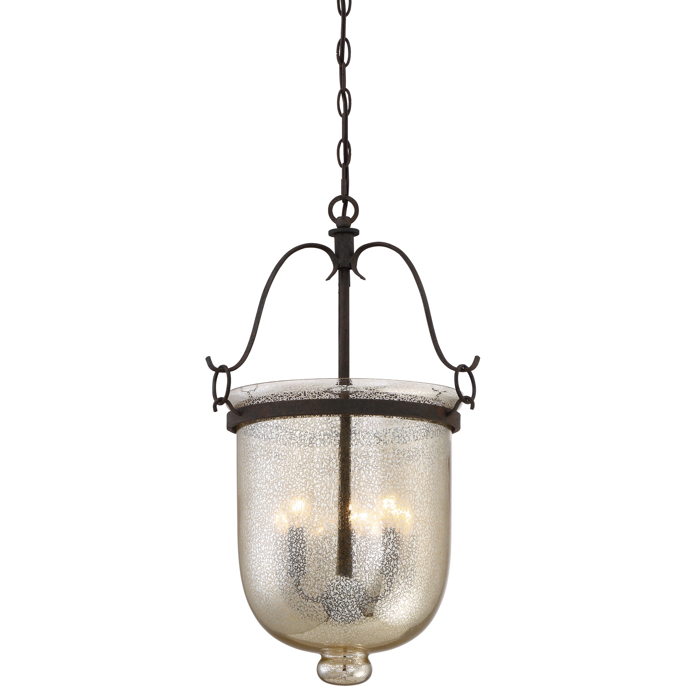 Quoizel Burgess Cage Chandelier With 3 Lights (Extra Large,Rustic Black Finish) - Chandeliers For Bedrooms by Overstock.com