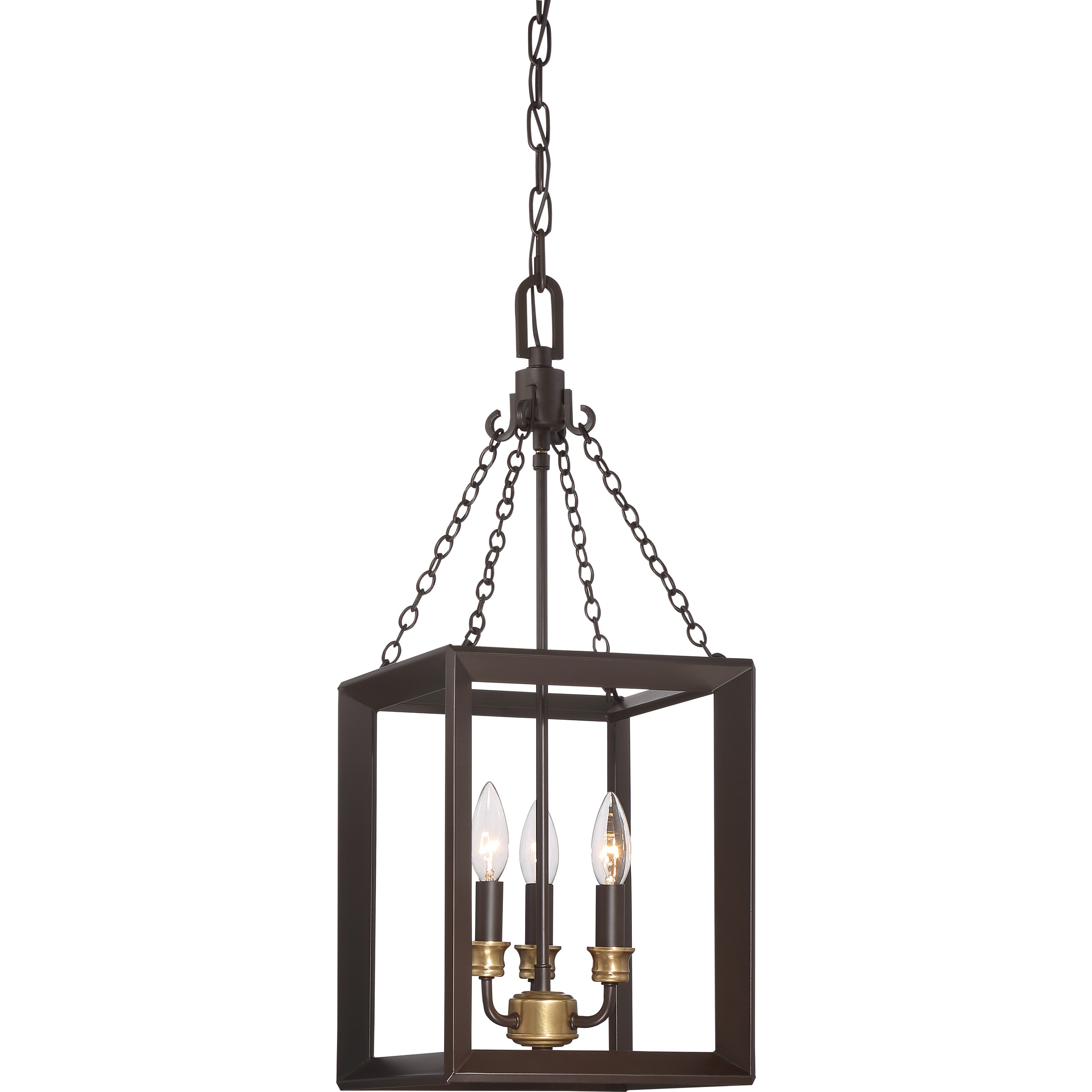 Quoizel Brook Hall Steel 3-light Mini Chandelier (Small,Western Bronze Finish) - Chandeliers For Bedrooms by Overstock.com