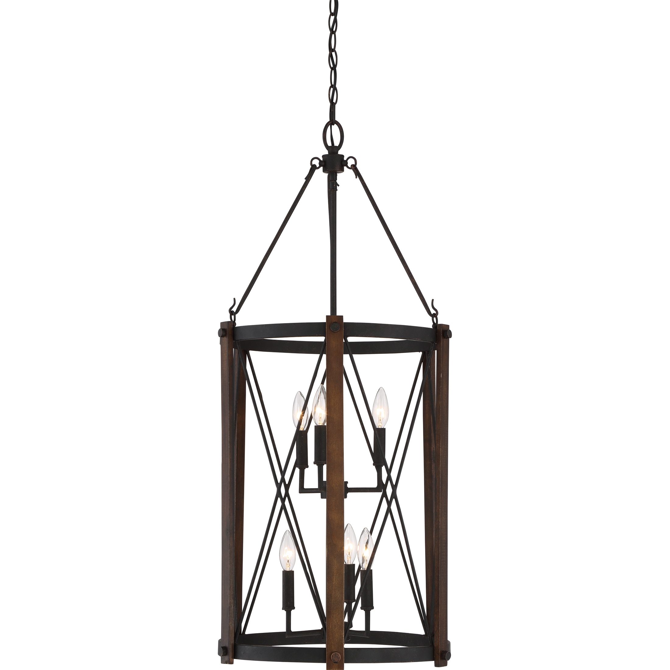 Quoizel Baron 6-light Cage Chandelier (Extra Large,Marcado Black Finish) - Chandeliers For Bedrooms by Overstock.com
