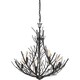preview thumbnail 4 of 2, Quoizel Thornhill 6-Light Marcado Black Rustic Chandelier