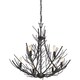 preview thumbnail 3 of 2, Quoizel Thornhill 6-Light Marcado Black Rustic Chandelier