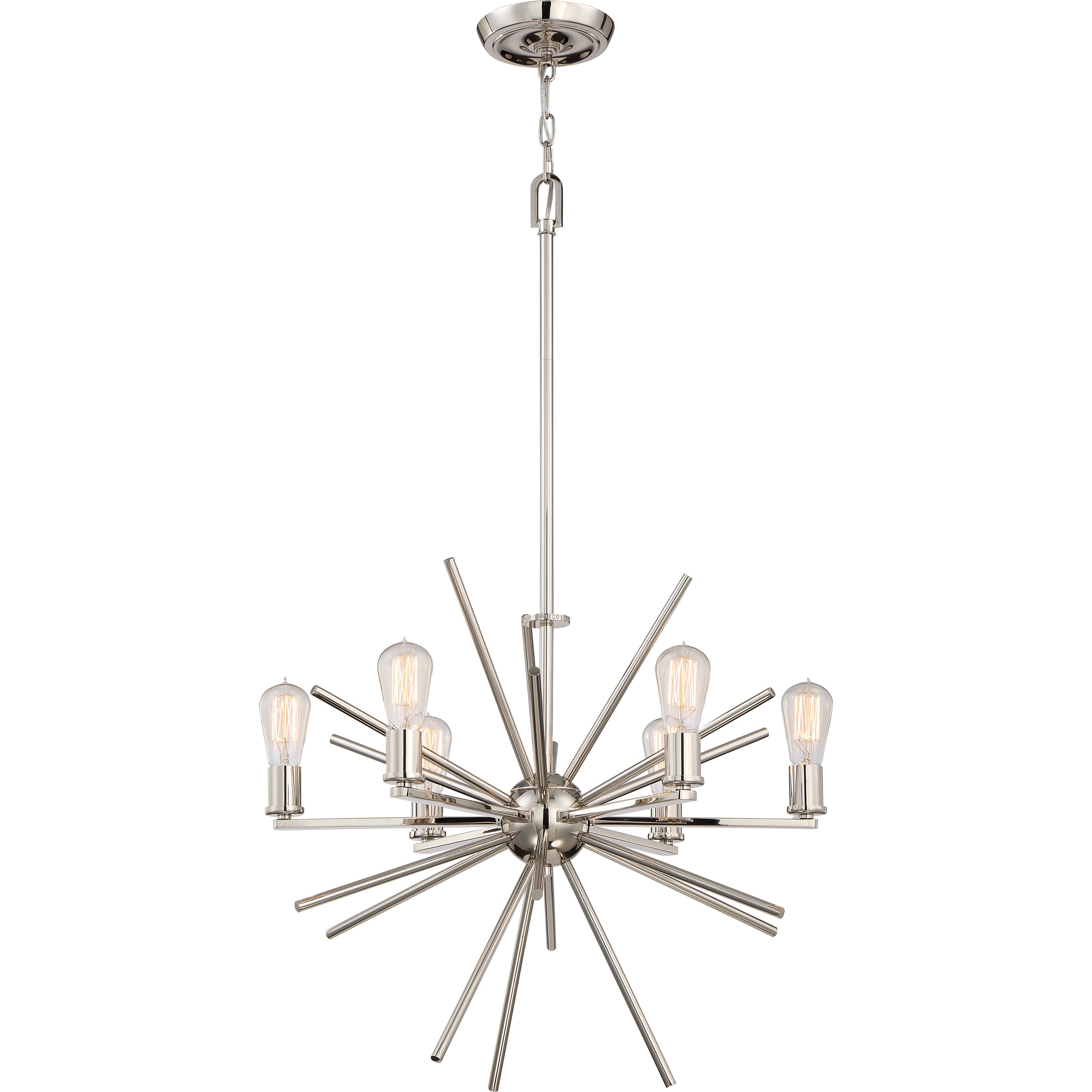 Quoizel Uptown Carnegie Cage Chandelier with 6 Lights (Extra Large,Imperial Silver Finish) - Chandeliers For Bedrooms by Overstock.com