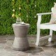 Safavieh Torre Concrete Indoor/ Outdoor Accent Table (Dark Grey) - 12.2" x 12.2" x 17.3" - Thumbnail 0