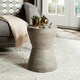 Safavieh Torre Concrete Indoor/ Outdoor Accent Table (Dark Grey) - 12.2" x 12.2" x 17.3" - Thumbnail 1