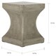 Safavieh Curby Concrete Indoor/ Outdoor Accent Table (Dark Grey) - 13.7" x 13.7" x 17.7" - Thumbnail 3