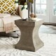 Safavieh Curby Concrete Indoor/ Outdoor Accent Table (Dark Grey) - 13.7" x 13.7" x 17.7" - Thumbnail 1