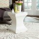 Safavieh Curby Concrete Indoor/ Outdoor Accent Table (Ivory) - 13.7" x 13.7" x 17.7" - Thumbnail 1