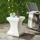 Safavieh Curby Concrete Indoor/ Outdoor Accent Table (Ivory) - 13.7" x 13.7" x 17.7" - Thumbnail 0