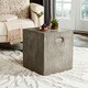 Safavieh Cube Concrete Indoor/ Outdoor Accent Table (Dark Grey) - 14.9" x 14.9" x 16.5" - Thumbnail 1