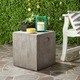 Safavieh Cube Concrete Indoor/ Outdoor Accent Table (Dark Grey) - 14.9" x 14.9" x 16.5" - Thumbnail 0