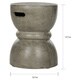 Safavieh Haruki Concrete Indoor/ Outdoor Accent Table (Dark Grey) - 13.7" x 13.7" x 17.7" - Thumbnail 4
