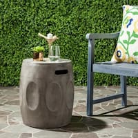 Safavieh Zuri Concrete Indoor/ Outdoor Accent Table (Dark Grey) - 15.7" x 15.7" x 17.7"