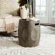 Safavieh Zuri Concrete Indoor/ Outdoor Accent Table (Dark Grey) - 15.7" x 15.7" x 17.7" - Thumbnail 1