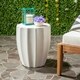 Safavieh Jaslyn Concrete Indoor/ Outdoor Accent Table (Ivory) - 15.3" x 15.3" x 17.7" - Thumbnail 0