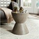 Safavieh Athena Concrete Indoor/Outdoor Accent Table (Dark Grey) - 14.9" x 14.9" x 17.7" - Thumbnail 1
