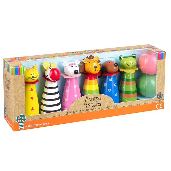 wooden toy skittles