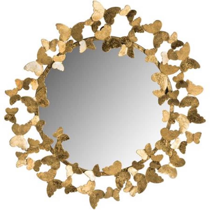 SAFAVIEH Ruthie Butterfly Gold 27-inch Decorative Mirror - 27" x 27" x 2.5"