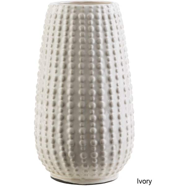 slide 5 of 4, Carlos Ceramic Medium Size Decorative Vase Off-White