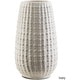 preview thumbnail 4 of 2, Carlos Ceramic Medium Size Decorative Vase Off-White