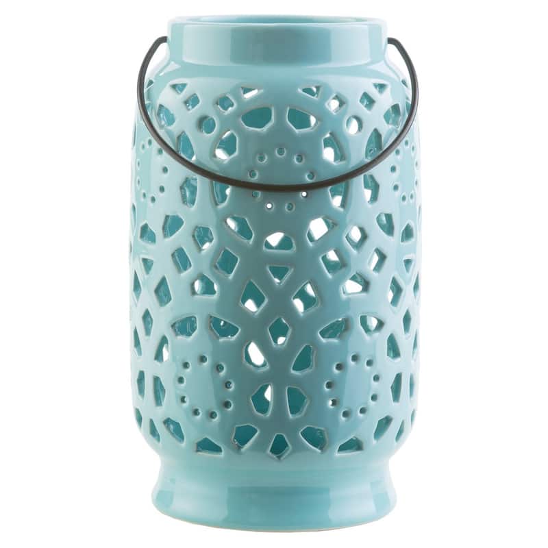 Livabliss Pamela Ceramic Large Size Decorative Lantern